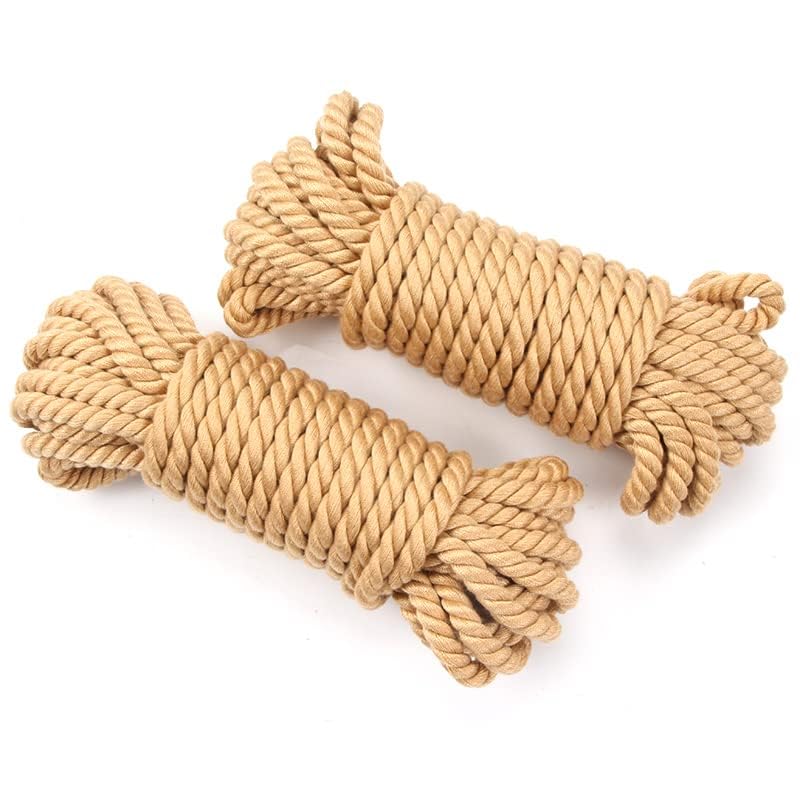 Craftcurl Soft Cotton Rope - Natural Triple Strand Twisted Rope - Ecofriendly & High Strength Thick Cotton Rope Perfect for Wedding Decor & Wall Hangings Dream Catchers, (Pack of 1), (Light Brown)