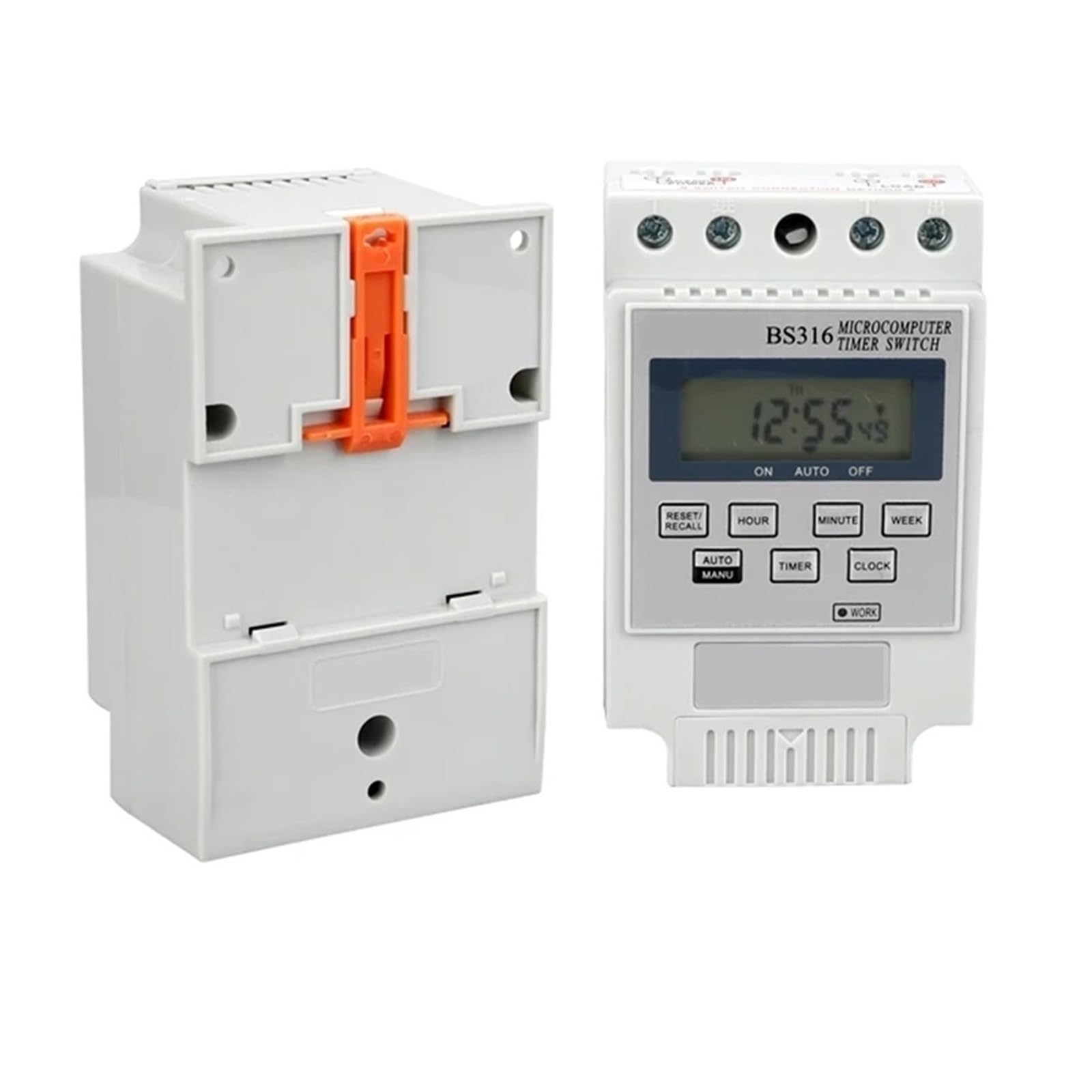 Temporizzatore con Interruttore Timer CA 230 V, Luce con 10 intervalli di impostazione del Tempo di accensione/spegnimento da 1 Minuto a 168 Ore al Giorno/settimanale
