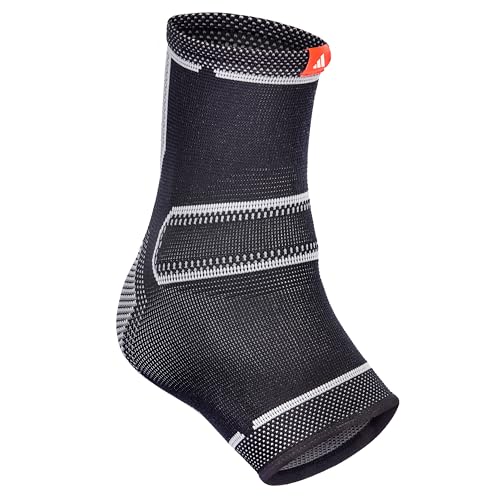adidas Ankle Support Sleeve for Training, Competitions, and Recovery Support - Ergonomic Design with Structured Reinforcement and Breathable Material - For All Fitness Levels - Black, Large