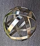 Jürgen Bocker Gartenambiente Dekokugel Geflecht 15 cm Edelstahl matt gebürstet Geflechtkugel Streifenkugel