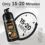 Cosmpro Dark Brown Natural Hair Dye Shampoo 3 in 1, 16.9 Fl Oz/500 ML, Semi-Permanent Gray Hair Coverage, Unisex, Natural Ingredients, - Image 3