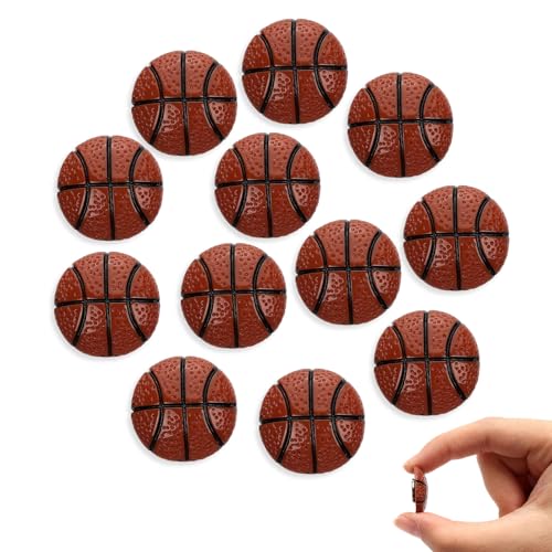 12 imanes decorativos de baloncesto para refrigerador miniatura 1