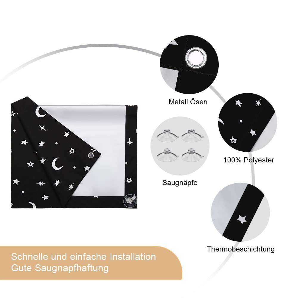 OBdeco Thermal Roller Blind, 100% Blackout Sun Protection, Blackout Roller Blind for Velux Roof Windows Heat Protection - Image 3