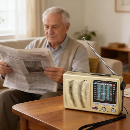 Radio portátil Yoidesu AM FM con onda corta y batería miniatura 3