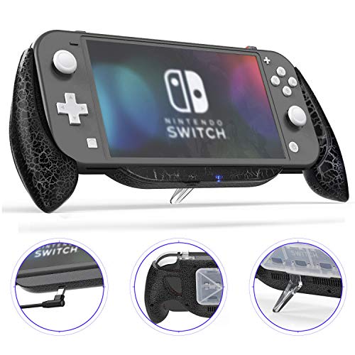 Hand Grip Case for Nintendo Switch Lite, Vivefox Ergonomic Comfort Shockproof Handles Charging