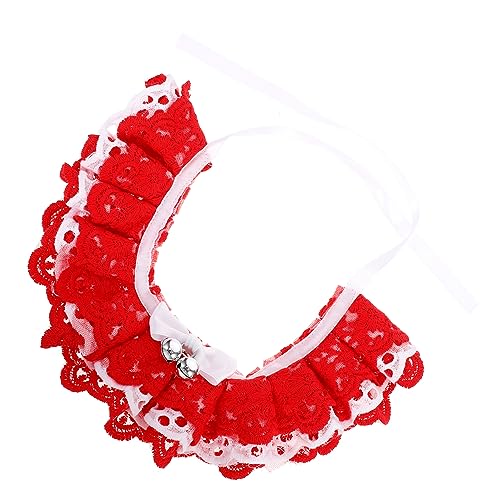 Milisten ペットよだれかけ 子猫のレースの首輪 ハロウィン猫の首輪 ペット調節可能な 女の子の猫のための猫の. 中型犬用 子猫の蝶ネクタイ 子犬 ゴミ 猫の毛づくろい 赤 純綿