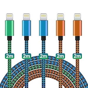 MUER für iPhone Ladekabel, MFi Zertifiziert Datenkabel für iPhone Kabel(5Pack-1/1/2/2/3m) USB A auf Lightning Kabel…