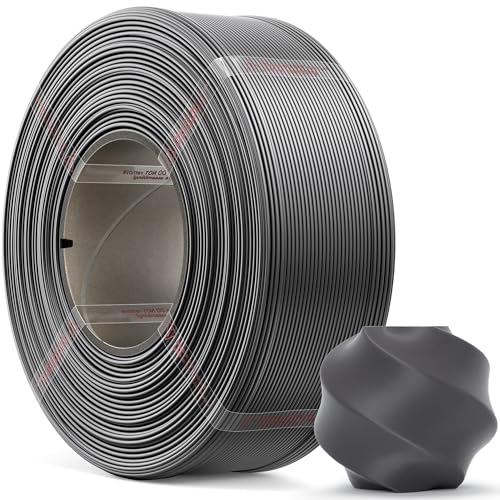 Image of PLA Basic, Pre-Dried Refill Filament 1kg (2.2lbs) for Reusable Spools, 1.75mm Spool-Less 3D Printing Filament, Compatible with Bambu Lab 3D Printers - Dark Gray