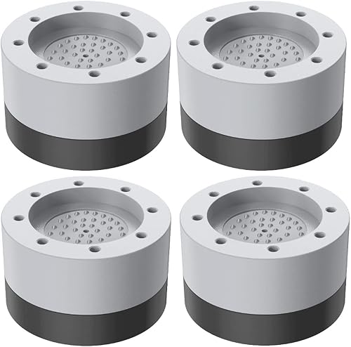 4 almohadillas antivibración para lavadora, alfombrilla antivibración universal, almohadilla de goma para lavadora y secadora, patas de nivelación