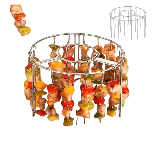 YSMSMZJK Rejilla Air Fryer Acero Inoxidable, Reutilizable Y Duradero Inoxidable Rejilla Freidora Aire Accesorios, Rejilla Air Fryer Acero Inoxidable Adecuado para el hogar y la Cocina.,48skewers