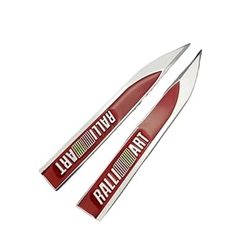 Amazon.co.jp: yzw6688 1 ペア 3D メタル RALLIART ロゴブレード