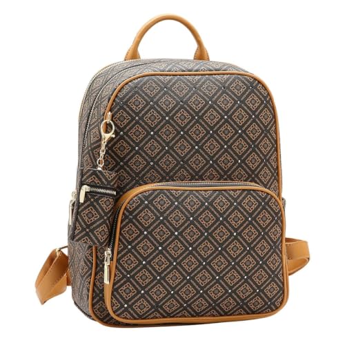 Chenson Mochila Feminina Monograma Premium Executiva Café