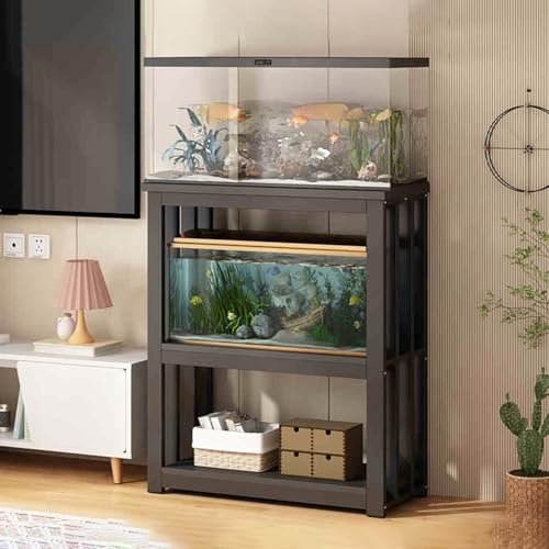 Mueble de Metal para Acuario, Resistente, para Varios acuarios, Mesa Decorativa para salón y Cocina, Soporte para tortugueras (60 x 30 cm)