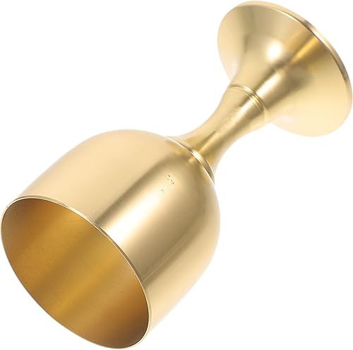 Miniatura 9 de Amosfun Vaso de cáliz de latón de 1.0 fl oz, vasos de chupito de metal, copa de comunión dorada para iglesia, ritual de cóctel, agua bendita, 3.0 in