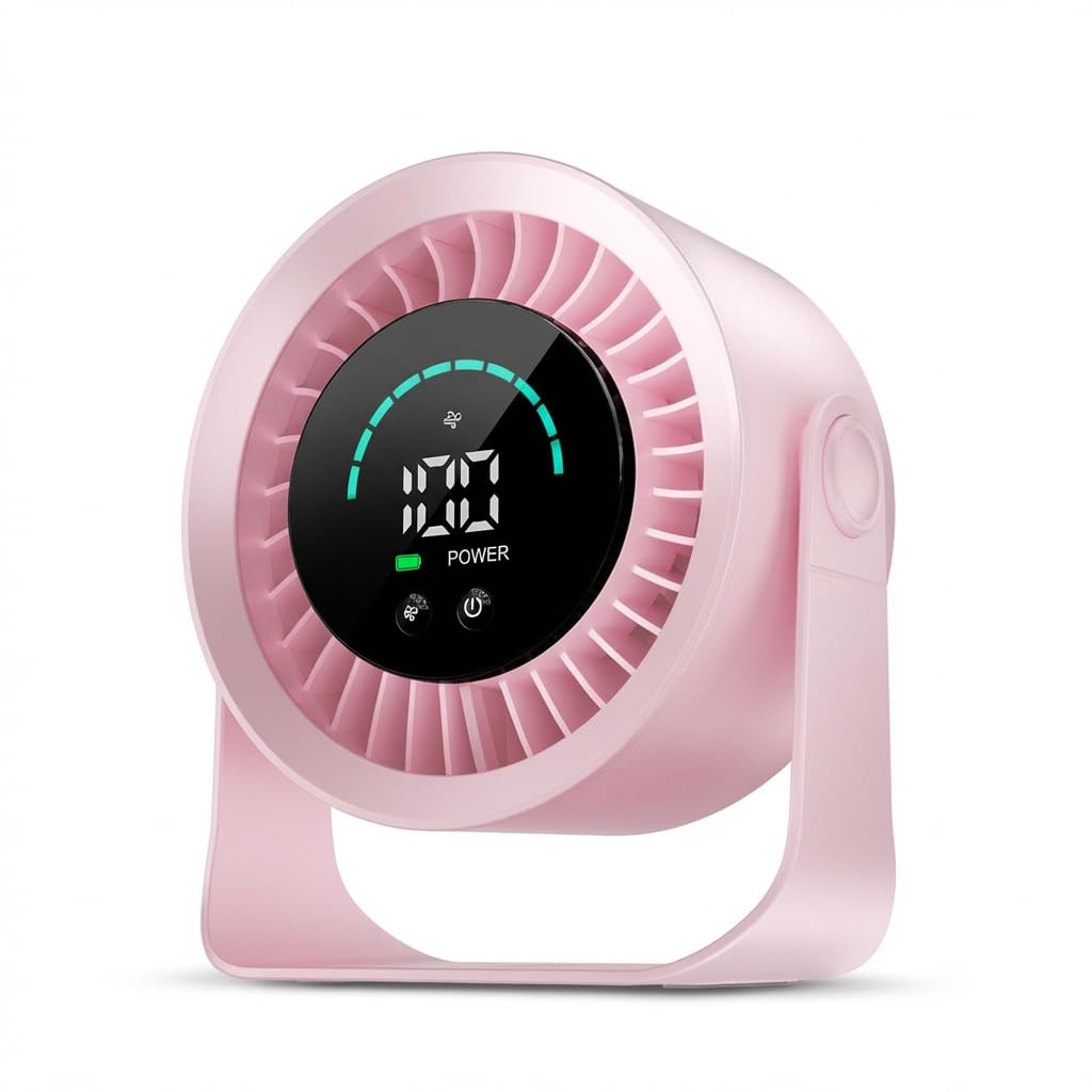 Petit ventilateur de table silencieux et réglable à 360 degrés