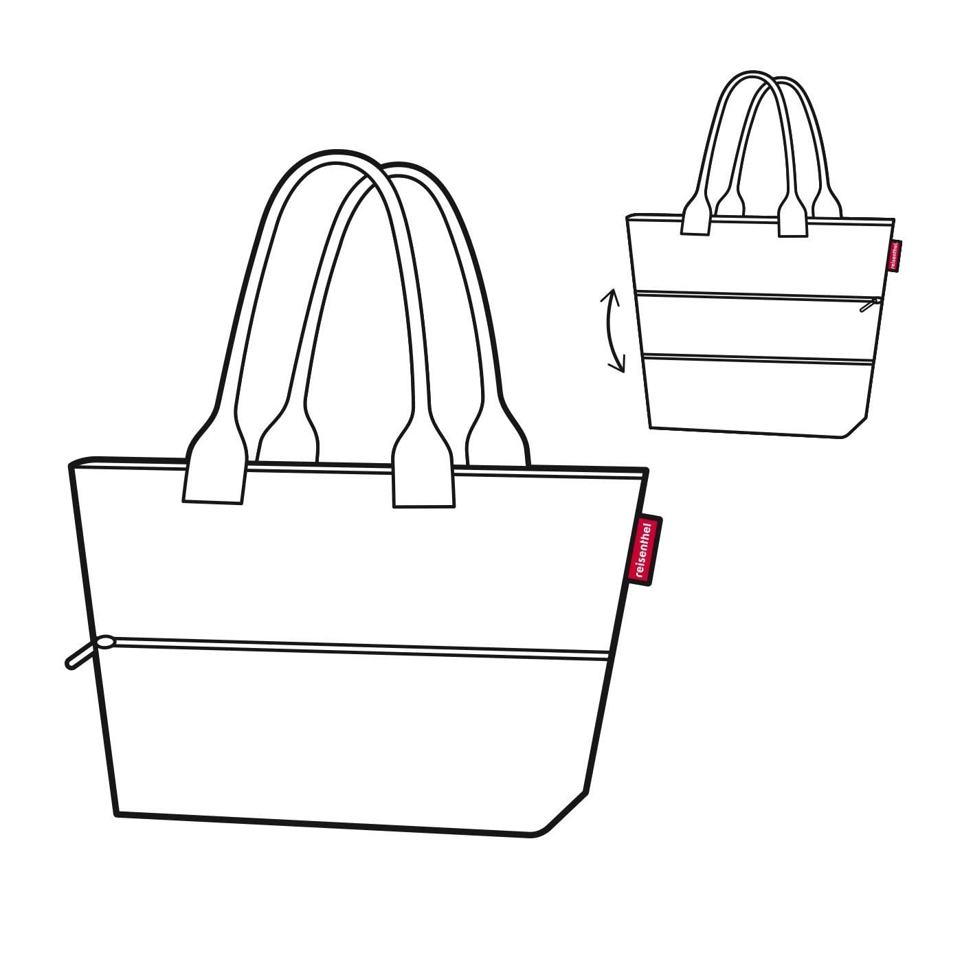Reisenthel shopper e1 - borsa di grande capacità in tessuto poliestere di alta qualità, Couleur:florist indigo