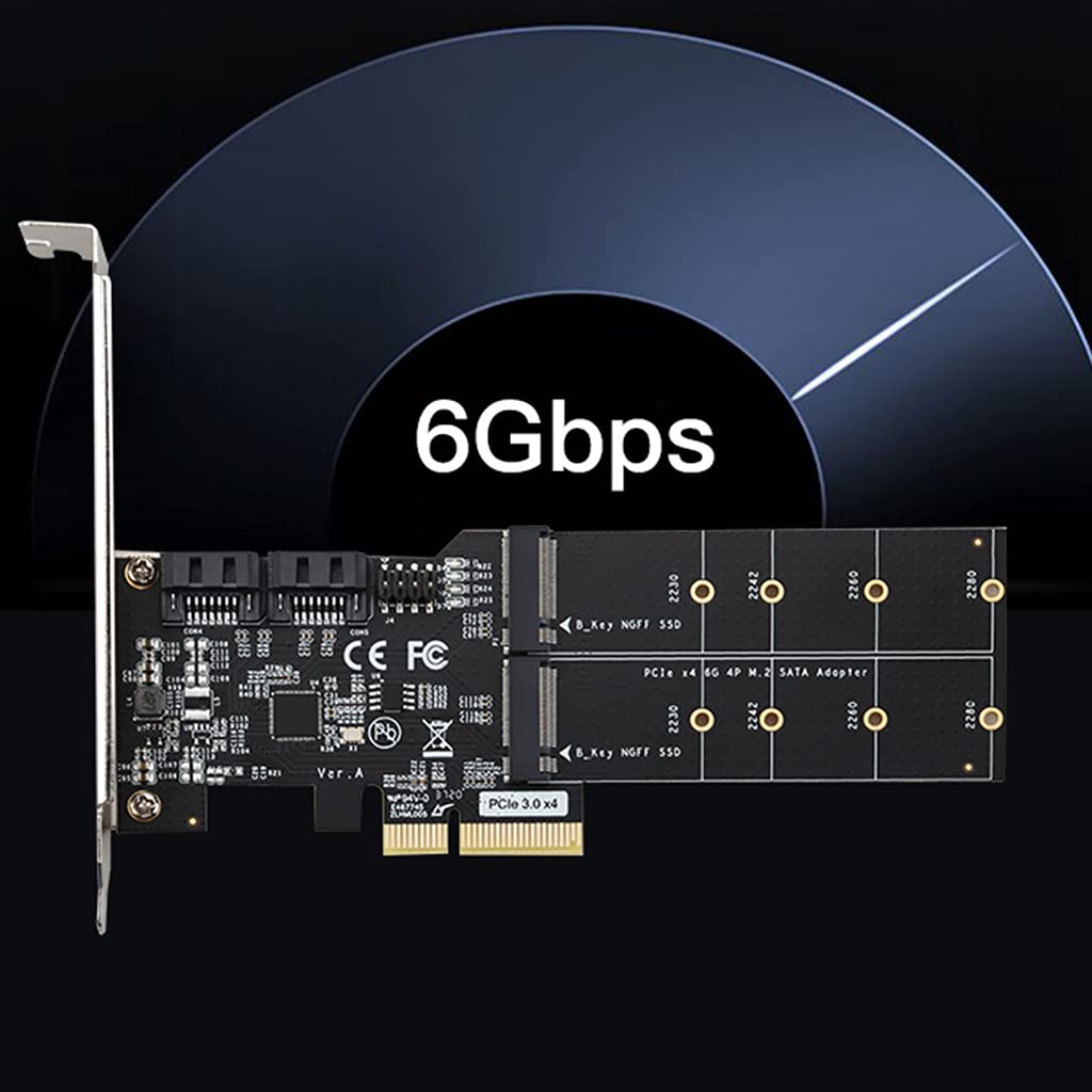 PCIe3.0 X1 X4 dla M.2 SATA SSD na PCIe X1 konwerter karty adapter z 2xM2 2xSAT