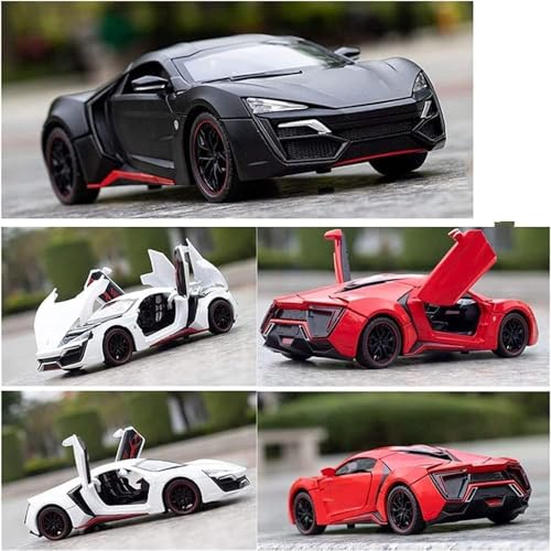 Image of SPITEN Lykan Hyper Sport Diecast Metal 1:32 Exclusive Alloy Metal Pull Back Die-cast Car Pullback Toy car with Openable Doors & Light, Music Boys Gifts Toys for Kids【Colors as Per Stock】