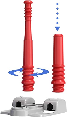 Miniatura 9 de TEMI Juego de pelota de béisbol 2 en 1 para niños de 3-55-8, camiseta de béisbol para niños, juego de pelota en T con 10 bolas, máquina de lanzar,