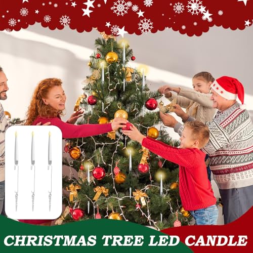 Velas LED navideñas con pinzas y mando para árbol de Navidad 2