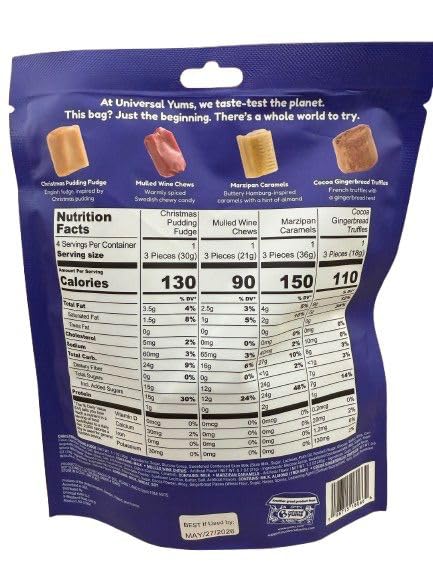 Universal Yums “Yums of the World” 3-Pack Variety Set – Holiday, Sour & Chocolate International Candy Assortment | 3 Bags (Total 10 oz) | Imported Global Flavors Gift Set