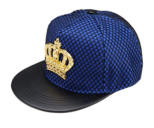 REINDEAR Royal King Crown Baseball Cap Hip-hop Snapback Hat (Blue)