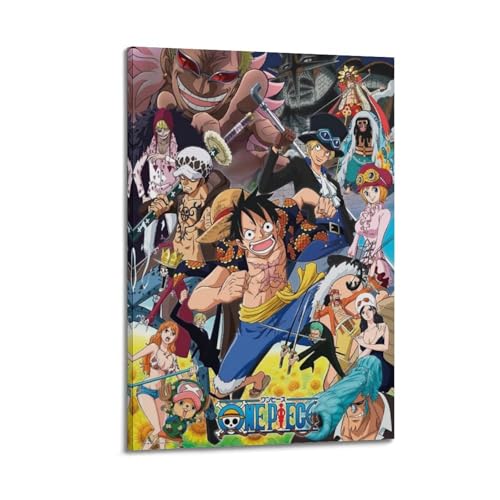 YDJKTRJKJK Póster de anime de una pieza, póster decorativo para pared, lienzo e impresión artística moderna para decoración de dormitorio familiar, 20 x 30 cm