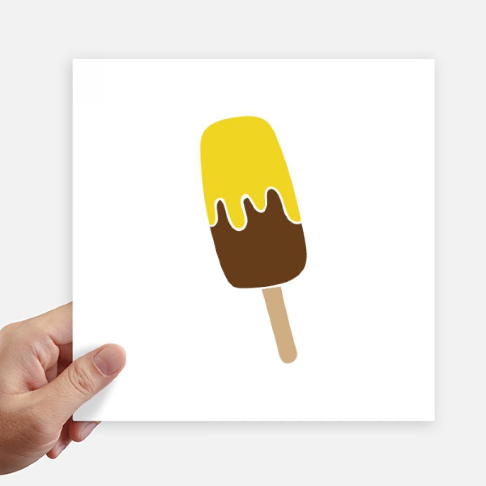 Stickers cuadrados amarillos y marrón chocolate de DIYthinker pack de 4 pegatinas de 20cm x 20cm