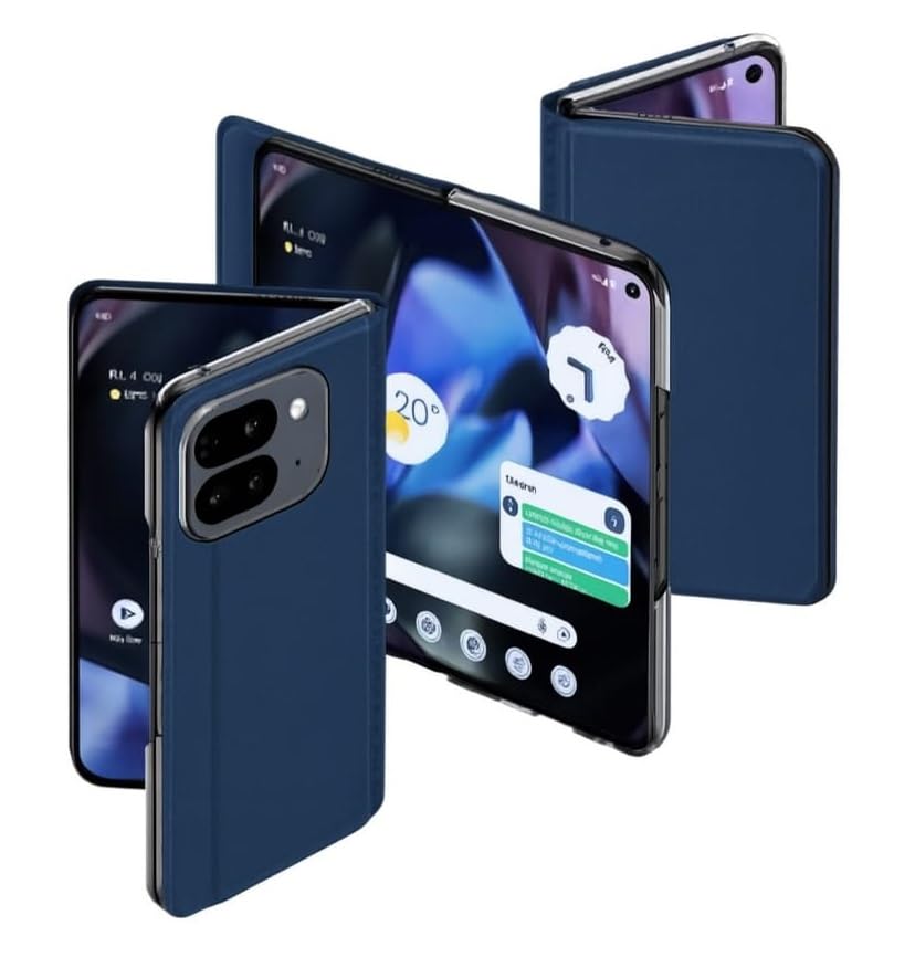 Image of WHITBULL Luxury Pattern Flip Cover Compatible with Google Pixel 10 Pro Fold 5G (Blue)