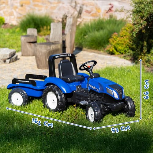 Falk-3090B New Holland Giocattolo, Colore Blu, 3090B - 7