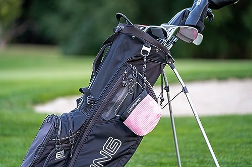 Image of Club Scrub Golf Club and Golf Ball Cleaning Bag, Waterproof Clean Face Technology Liner, Detachable Clip, Machine Washable, Cleans Club Grooves, Dry Exterior (Neoprene or Microfiber Option Available)