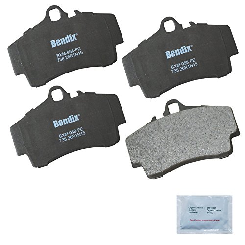 Image of Bendix Priority1 CFM738 Semi-Metallic Rear Brake Pads for Porsche 911 2004-1999, 911 2008-2006, Boxster 2008-1997, Boxster 2012, Cayman 2008-2006, Cayman 2012