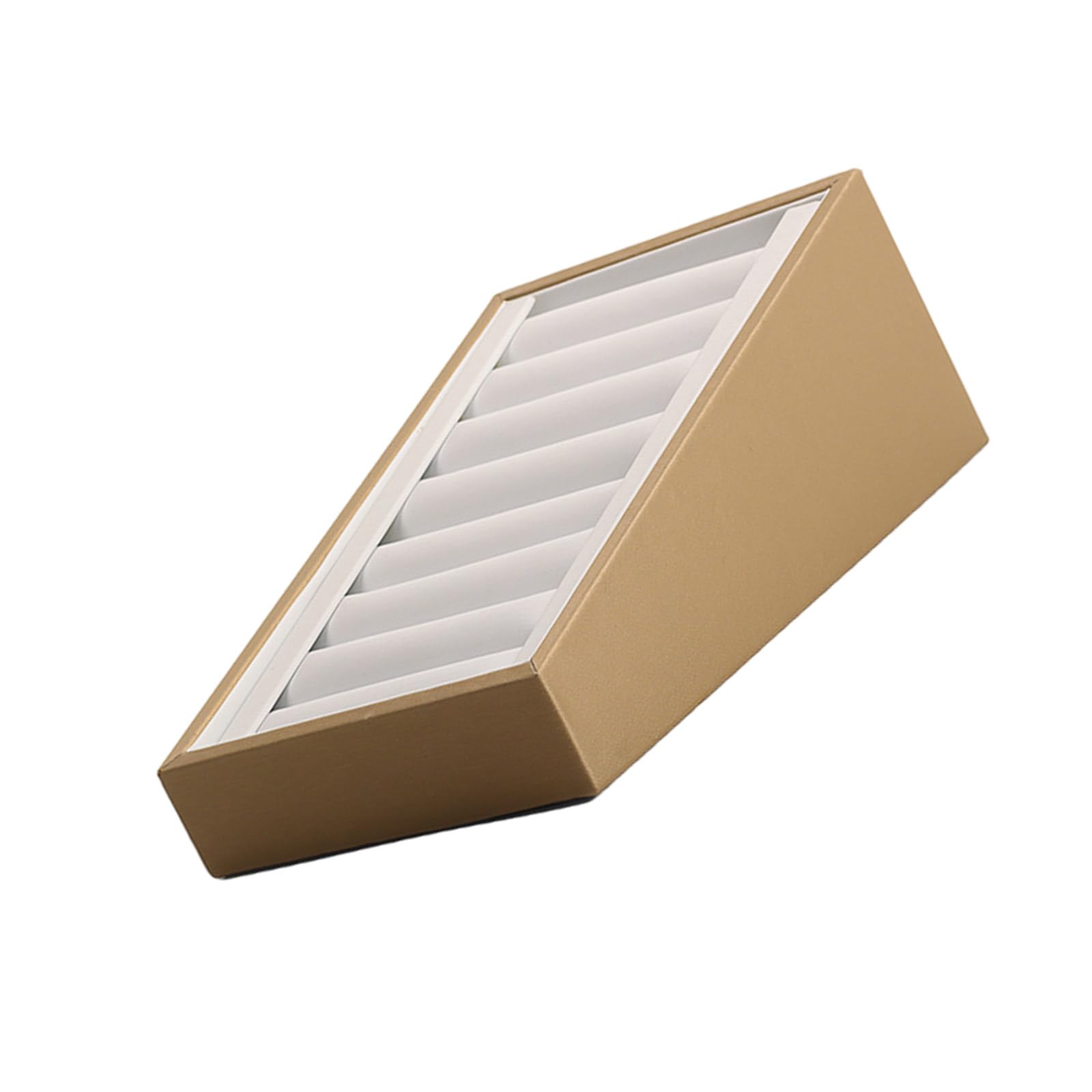 Trapezoidal Jewelry Tray PU Leather with 7 Slots for Organizing Rings, Earrings, Studs and Bracelets for Home or Store Jewelry, フリーサイズ