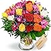 Blumenstrauß Farbtraum, Bunter mit Rosen, Inkalilien und Statice, 7-Tage-Frischegarantie, Qualität vom Floristen, handgebunden, perfekte Geschenkidee