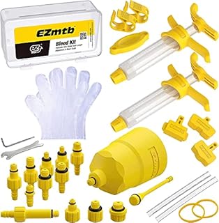 Yiezio Bicycle Hydraulic Disc Brake Bleed Kit for Shimano & TEKTRO & MAGURA & SRAM Series, Brake Change Hydraulic Kits, Outdoor Cycling Oil Mineral Bicycle Repair Tool
