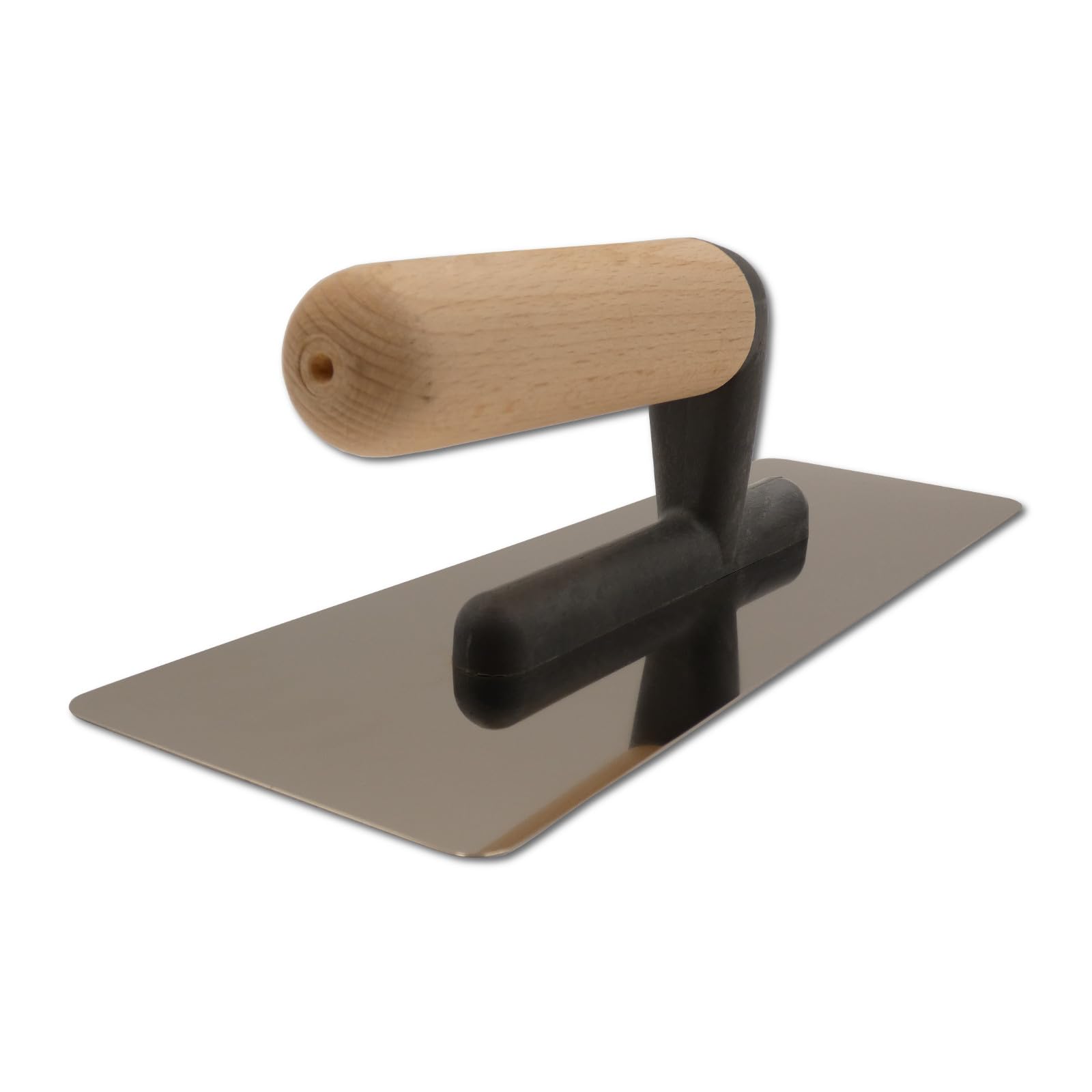 DEWEPRO® Venezianische Glanzputz Glättekelle - Stucco Kelle - Venezianer - trapezförmig - 240x95/75mm - Edelstahlblatt mit abgerundten, geschliffenen und polierten Kanten - Glättkelle