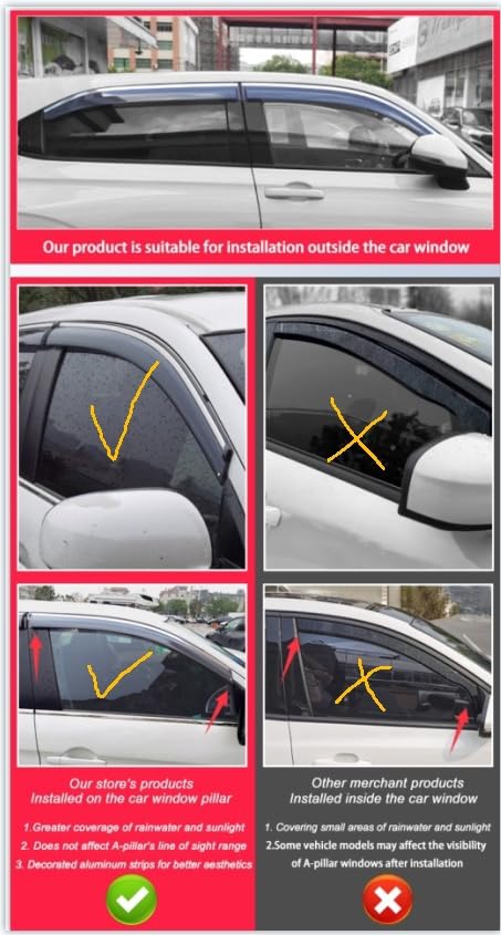 Deflettori antiturbo laterali adatti per Citroën Xsara 1997-2006 hatchback 3 porte porte anteriori DGA - trasparente scuro