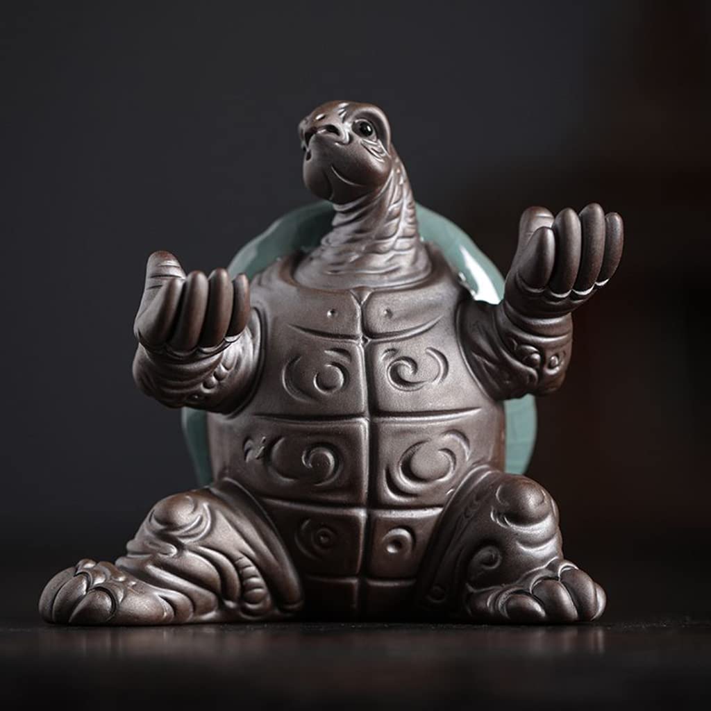 Amazon.co.jp: 亀 氷の割れ紋の甲羅 置物 オブジェ おしゃれ かわいい