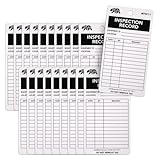 BearTOOLS Inspektions-Aufzeichnungsschild, Weiß, 150 x 80 mm, für den Innen- und Außenbereich, wetterfest, matt, starr, Gerätesicherheit, universelle Anwendung, reißfest, Gefahrenvermeidung