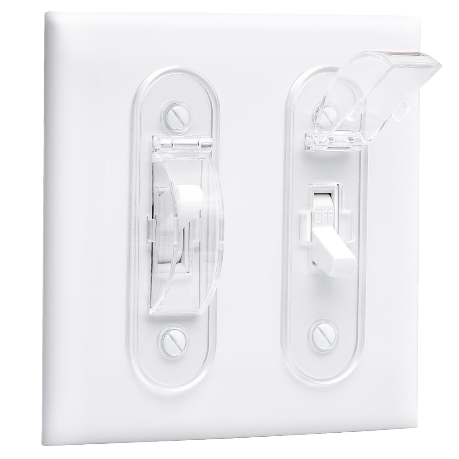 Wall Switch Guard, Childproof Light Switch Cover Guard | Toggle Style | Light Switch Protection | Lock Toggle Switch in On or Off Position | 1 Pack, Clear