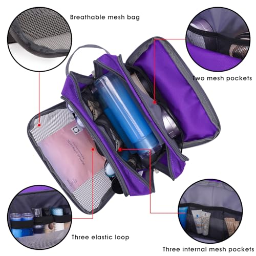 Image of WANDF Travel Toiletry Bag for Men, Small Dopp Kit for Toiletries