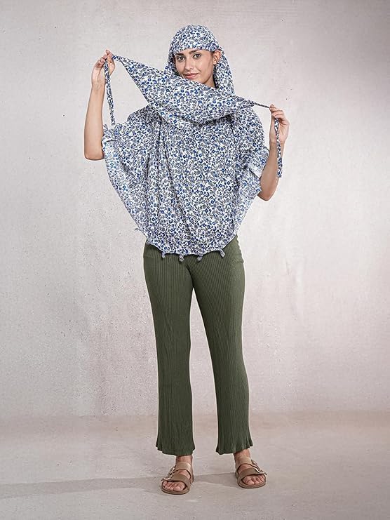 Image of Multipurpose Mask Cum Scarf for Women Cotton I Face Cover for Women I Sun Protection and Summer Wear Scarf