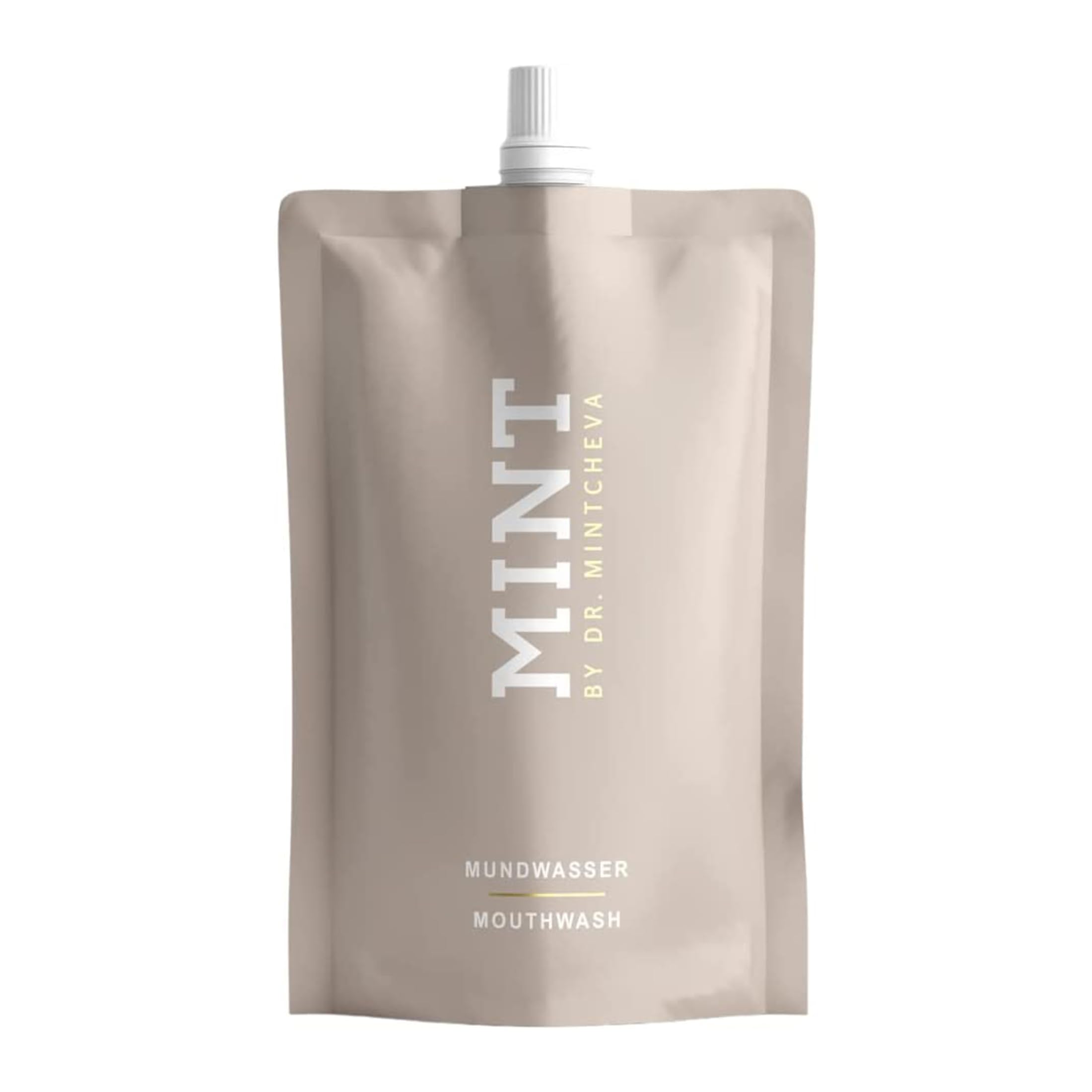 Mint Mouthwash Refill (6.76 fl oz) – Whitening & Gum Care with Hydrogen Peroxide 0,1% – Alcohol-Free – Melon Flavor – Enriched with Vitamin B12,