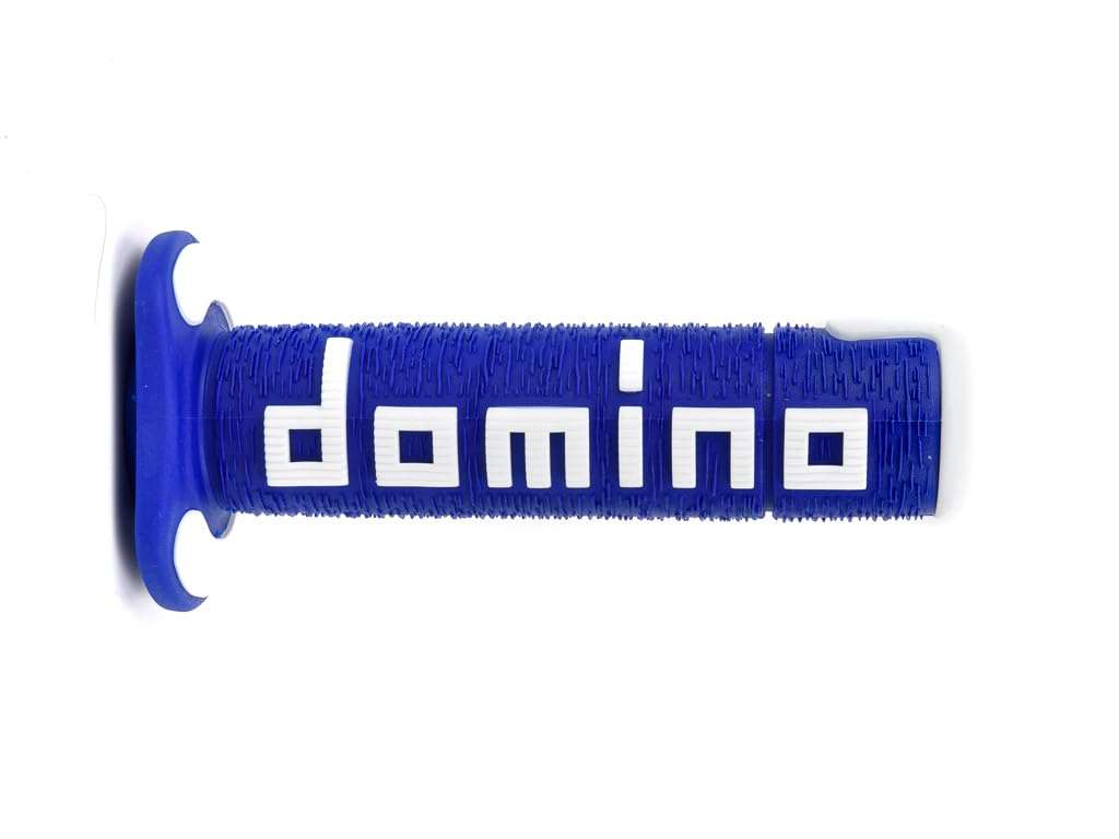 DOMINO Coppia MANOPOLE Blu/Bianco off Road