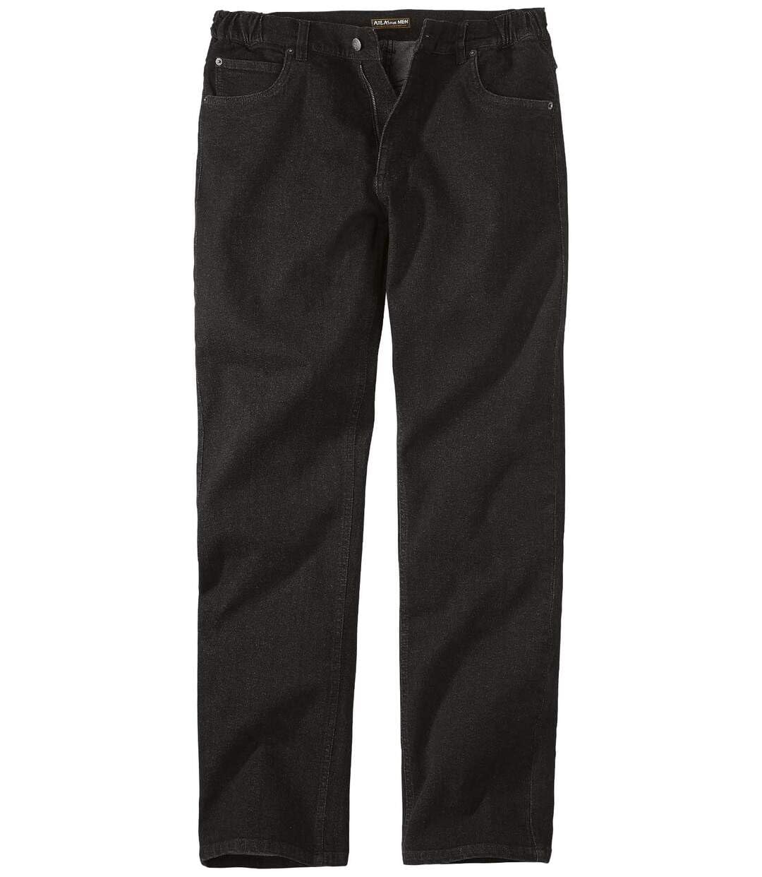 Atlas For Men Men's Black Atlas For - Semi-Elasticated Jeans - W48