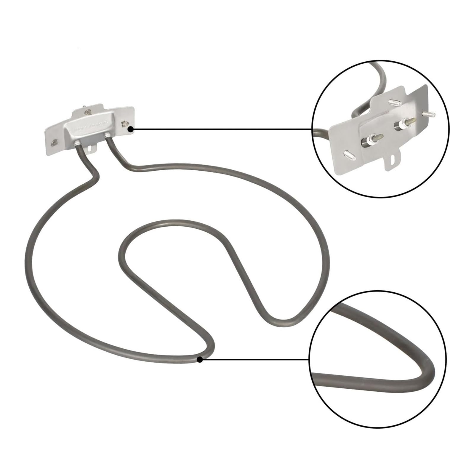 Generisch Tubo de calefacción eficiente, accesorio de cocina para exteriores para 16601559 | Pieza de calefacción eléctrica de 120 V, repuesto para tubos de quemadores, barbacoas, apto para hornear y calentar