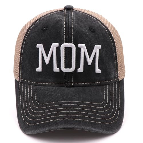 Image of Mom and Dad Hats Embroidered Adjustable Mesh Back Baseball Caps