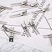 Pangda 1.8 Inches Hairdressing Double Prong Pin Curl Setting Section Hair Clips Metal Alligator Clips Silver Hairpins for Hair Extensions (50 Packs)
