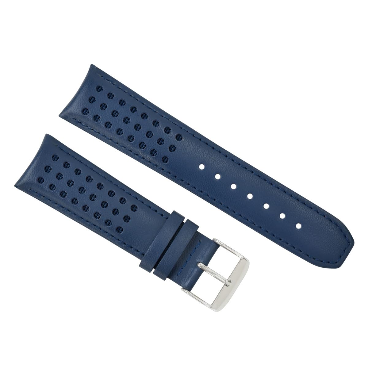 Ewatchparts 23mm Leather Watch Band Strap Compatible With Citizen AT8020-03L H800-S081165 Blue Angels