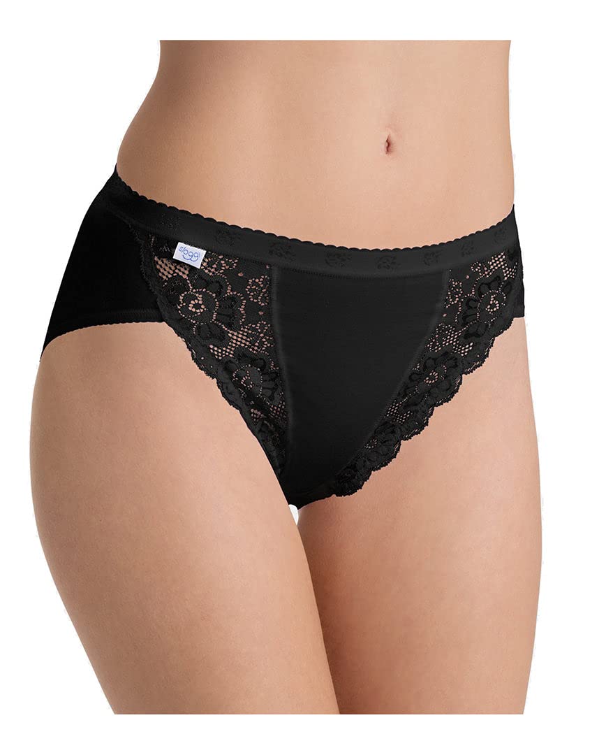 Sloggi Chic Midi 4P, Slip Donna, Nero (Black), 44-image